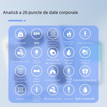 Cântar inteligent pentru masă corporală Worley FG2313WB, 5–180 kg, senzor de precizie înaltă tip G, sticlă temperată, distanță fără fir 5–10 m