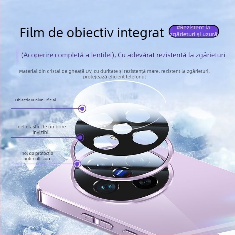  husă de protecție pentru Vivo — sticlă, finisaj electroplacat, protecție anti-cădere, stil simplu și elegant