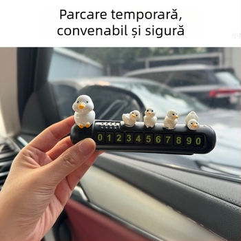 Semn de parcare pentru mașină, design desen animat - Mengya, plastic, model 045, dimensiuni 13×3 cm, personalizabil