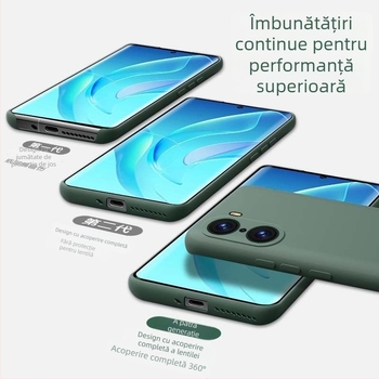 Carcasă pentru HONOR 60 Pro din silicon lichid – rezistentă la uzură, la cădere, la amprente, finisaj cu pulverizare