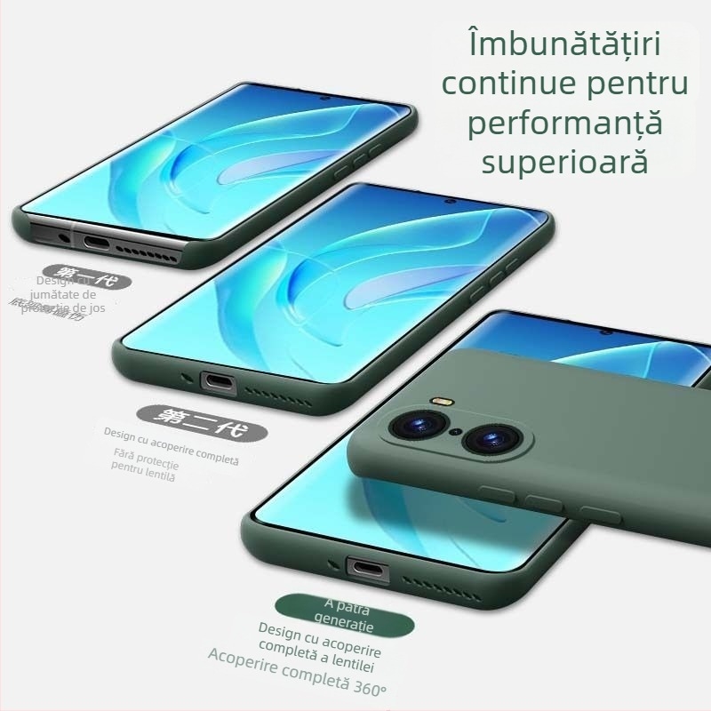 Carcasă pentru HONOR 60 Pro din silicon lichid – rezistentă la uzură, la cădere, la amprente, finisaj cu pulverizare