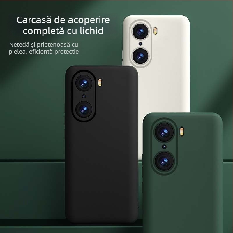 Carcasă pentru HONOR 60 Pro din silicon lichid – rezistentă la uzură, la cădere, la amprente, finisaj cu pulverizare