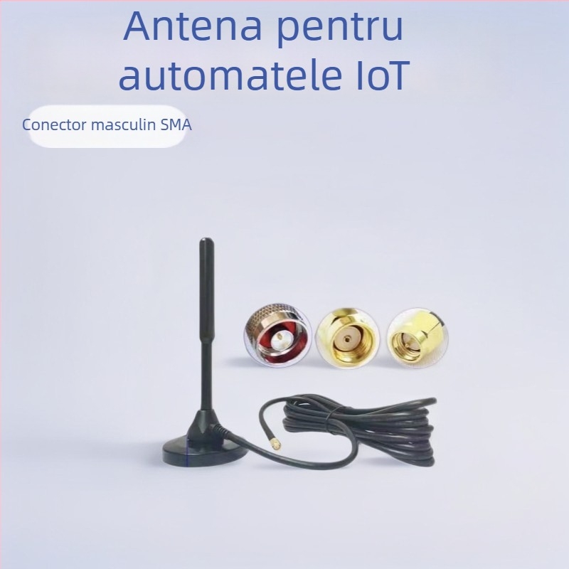 Antena IoT GSM 4G/3G pentru automate de vânzare, cu tijă din cupru și ventuză, antenă GPRS pentru mașină