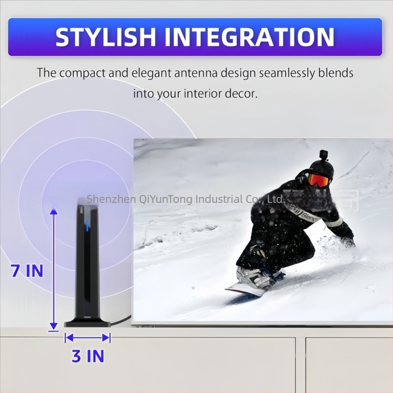 Antena TV digitală DVB-T cu câștig înalt, pentru interior și exterior, 4K