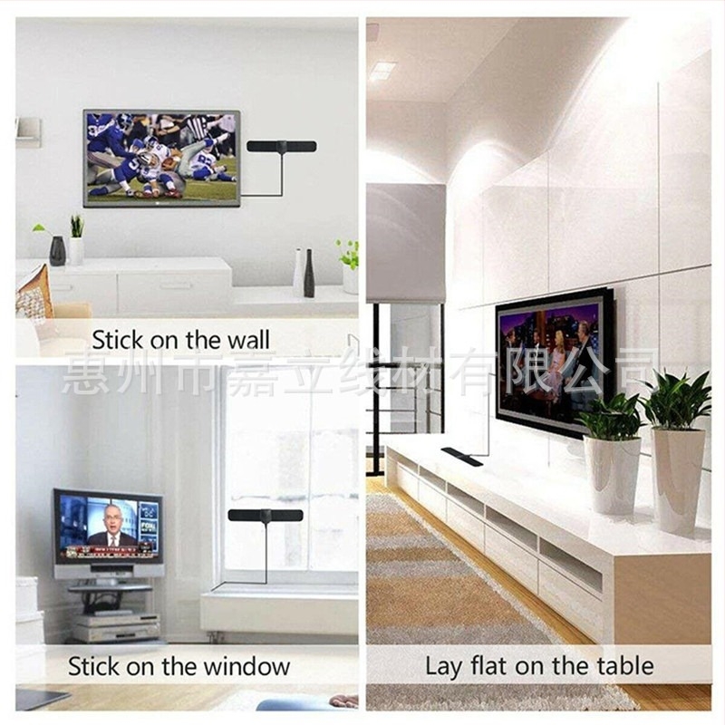 Antena TV pentru interior și exterior, HDTV, televiziune digitală, OTA gratuită