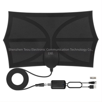 Antena TV hexagonală cu DVB-T/DVB-T2, amplificator, VHF/UHF/FM pentru televiziune digitală