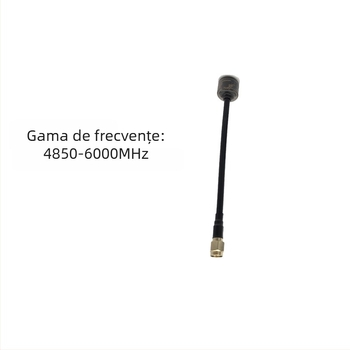 Antena pentru dronă, transmisie FPV video, mare câștig, design rod/Lollipop, benzi 5,8 GHz și 1,2–1,3 GHz