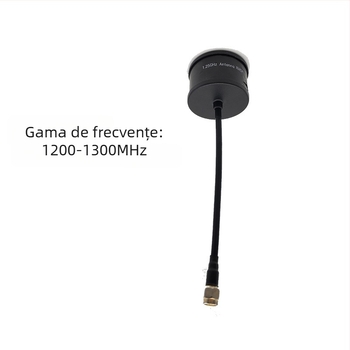 Antena pentru dronă, transmisie FPV video, mare câștig, design rod/Lollipop, benzi 5,8 GHz și 1,2–1,3 GHz