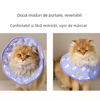 Colier Elizabethan pentru animale de companie, pentru pisici și câini, anti-lingere, postoperator, nylon, stil desene animate, toate sezoanele, utilizare generală