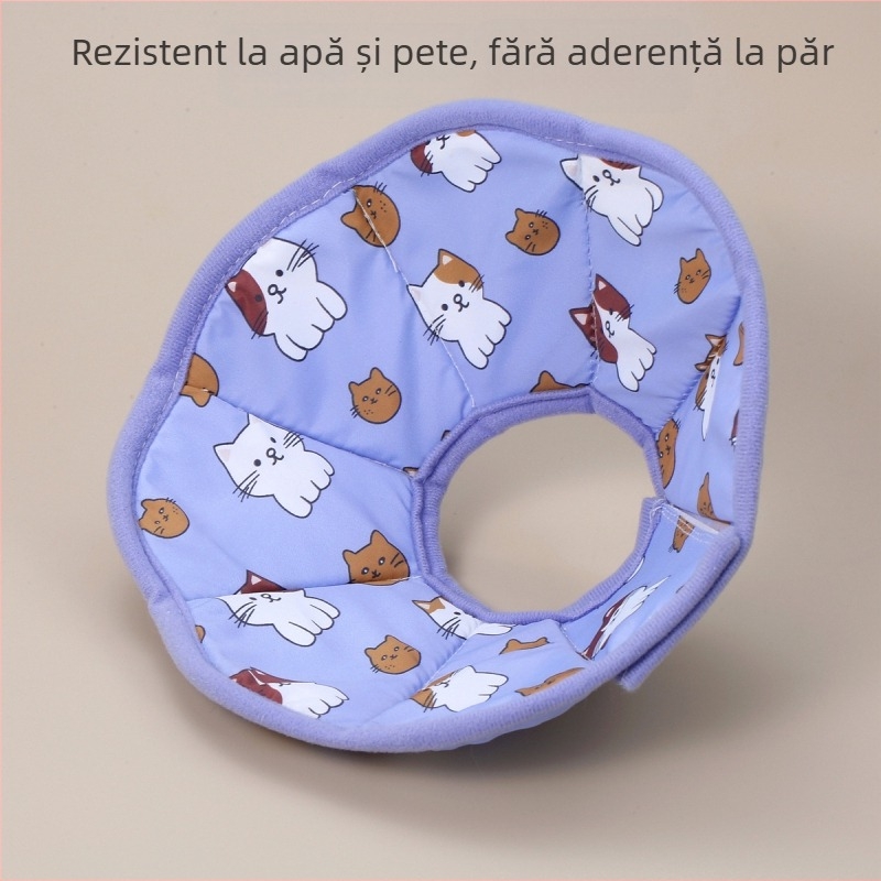 Colier Elizabethan pentru animale de companie, pentru pisici și câini, anti-lingere, postoperator, nylon, stil desene animate, toate sezoanele, utilizare generală