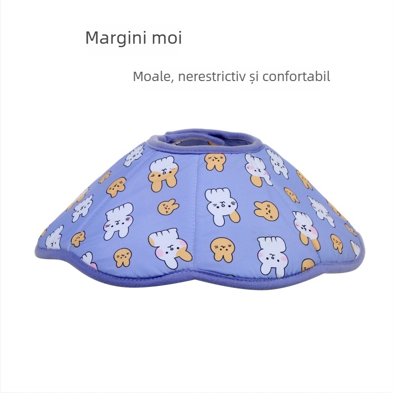Colier Elizabethan pentru animale de companie, pentru pisici și câini, anti-lingere, postoperator, nylon, stil desene animate, toate sezoanele, utilizare generală