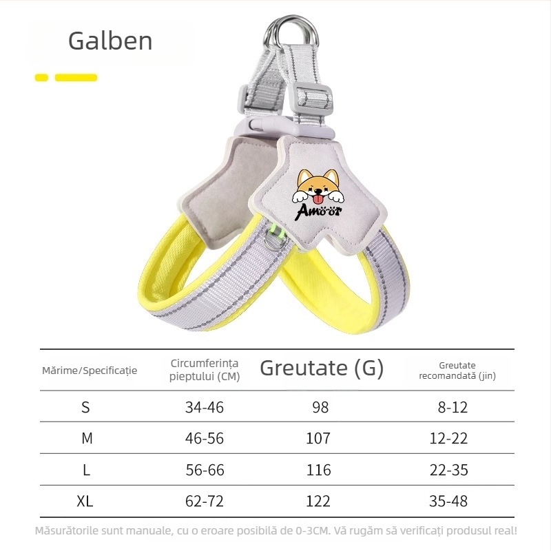 Hamă de piept din nylon pentru câini, Model Sq202506161504, Brand Simple Image, Origine Zhejiang, Pachet de 5 buc.