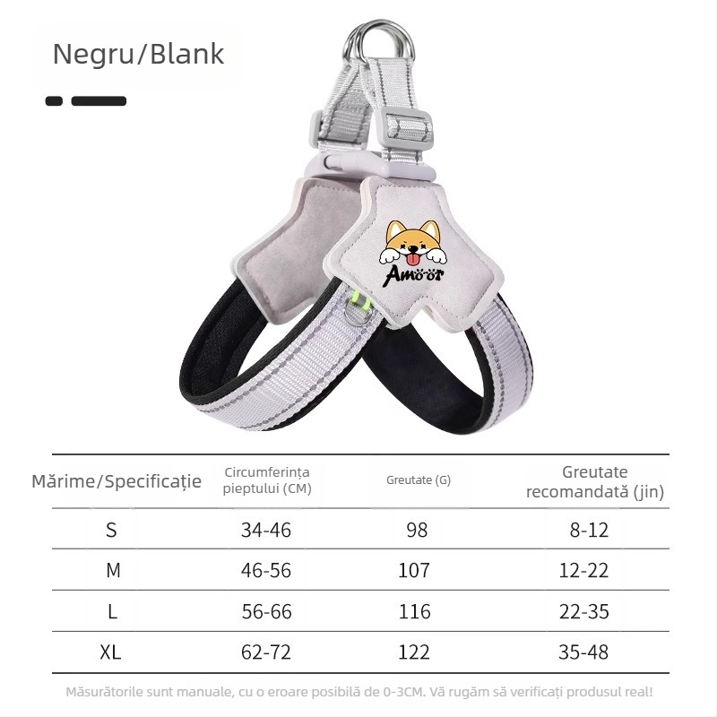 Hamă de piept din nylon pentru câini, Model Sq202506161504, Brand Simple Image, Origine Zhejiang, Pachet de 5 buc.