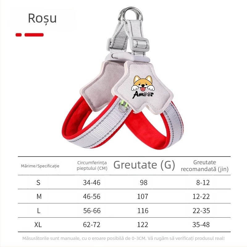 Hamă de piept din nylon pentru câini, Model Sq202506161504, Brand Simple Image, Origine Zhejiang, Pachet de 5 buc.