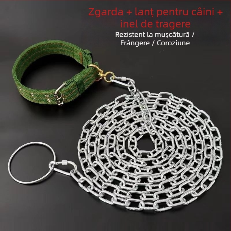 Lanț metalic pentru câine, anti mușcătură, neextensibil, cod produs Yy1615686, lanțuri și frânghii pentru animale de companie