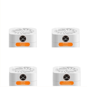 Umidificator pentru dormitor, funcționare silențioasă, rezervor de 10 L, 3 ieșiri de ceață, aromaterapie, protecție la oprire, alimentare cu baterii uscate, carcasă din oțel inoxidabil