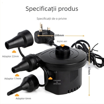 Pompă electrică pentru piscină pentru jucării gonflabile – saltea gonflabilă și inel de înot pentru copii