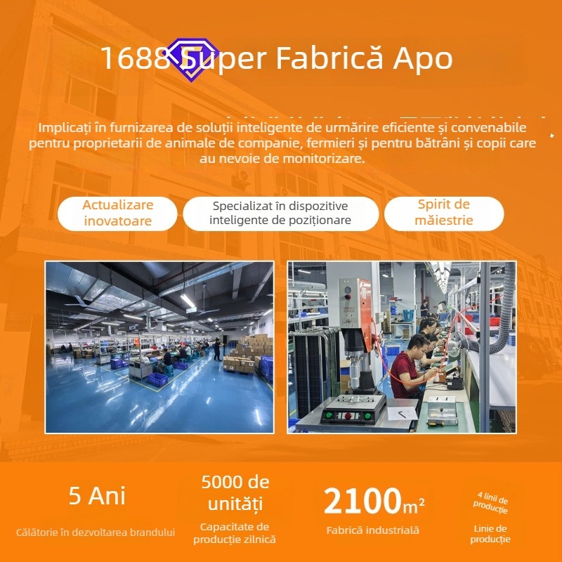 Localizator GPS pentru animale de companie cu apel bidirecțional, impermeabil IPX-6, precizie <10 m, baterie 5 zile, model F35-global