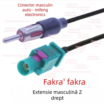 Cablu extensie antenă GPS cu conector feminin Fakra Z către mufă auto, cablu RF RG174