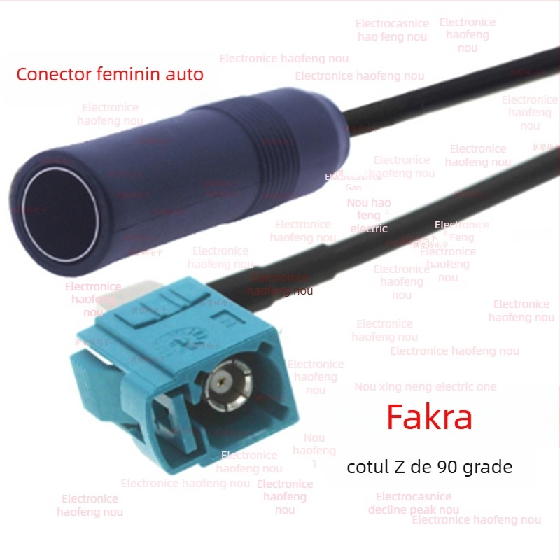 Cablu extensie antenă GPS cu conector feminin Fakra Z către mufă auto, cablu RF RG174