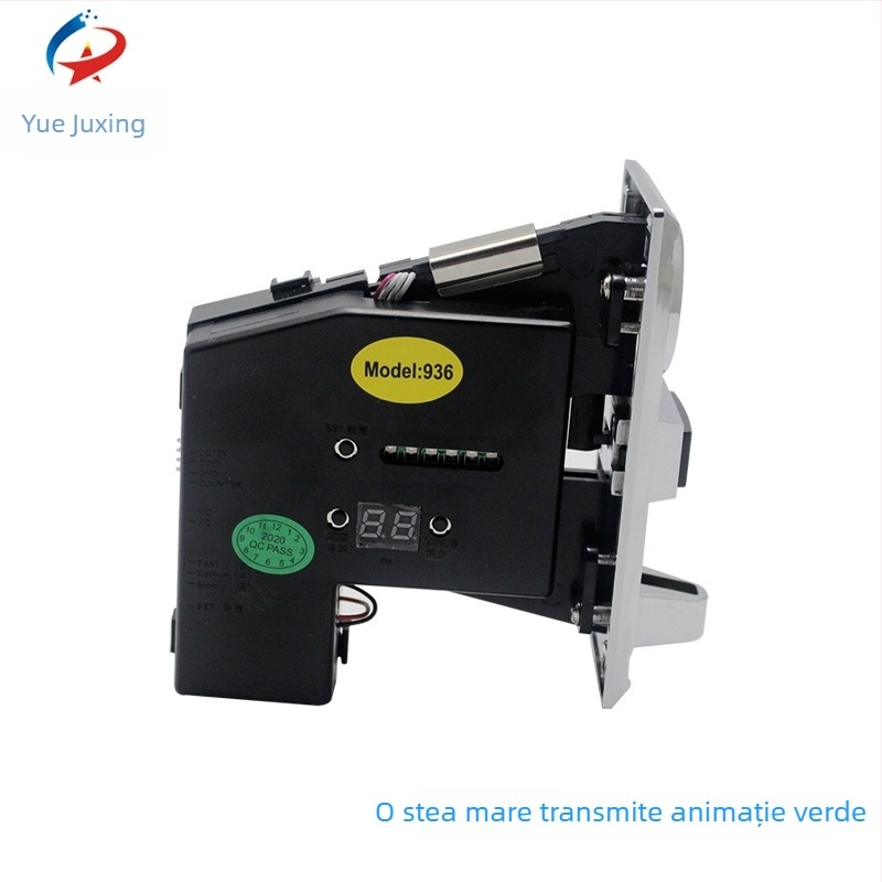Acceptor de monede pentru automate de vending — valută multiplă, monede străine, interfață 4P, carcasă din plastic, greutate 0,3 kg