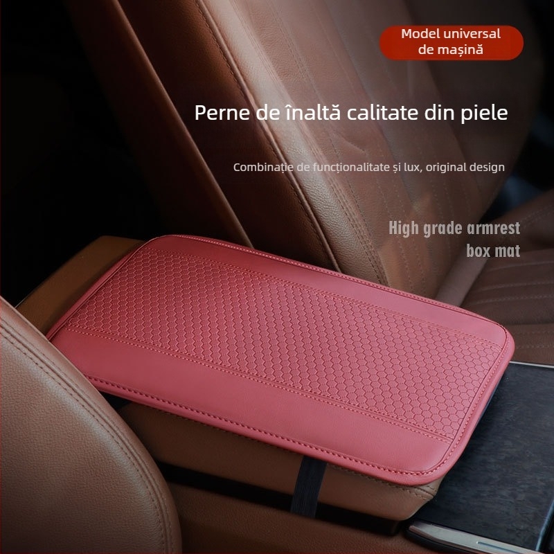 Perna pentru cotieră auto din piele, potrivire universală, personalizabilă