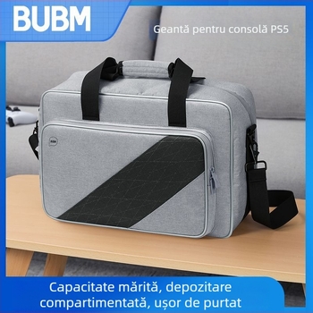Geantă de depozitare PS5 pentru consolă și controler – rezistentă la zgârieturi și uzură, din poliester, cusută, compatibilă cu Sony PS5, 1,07 kg