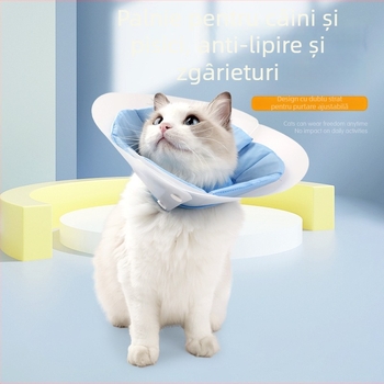Guler Elizabethan pentru pisici, îngrijire postoperatorie, anti-licking, PVC