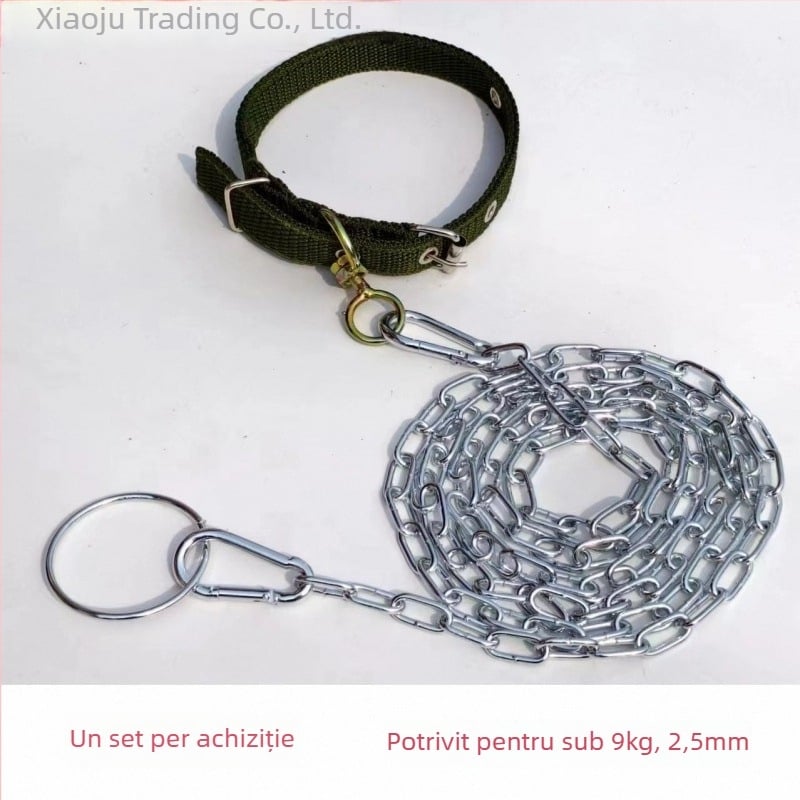 Xiaoju lanț metalic pentru câini, lesă și zgardă — lanțuri și accesorii pentru animale de companie
