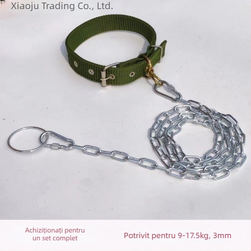 Xiaoju lanț metalic pentru câini, lesă și zgardă — lanțuri și accesorii pentru animale de companie