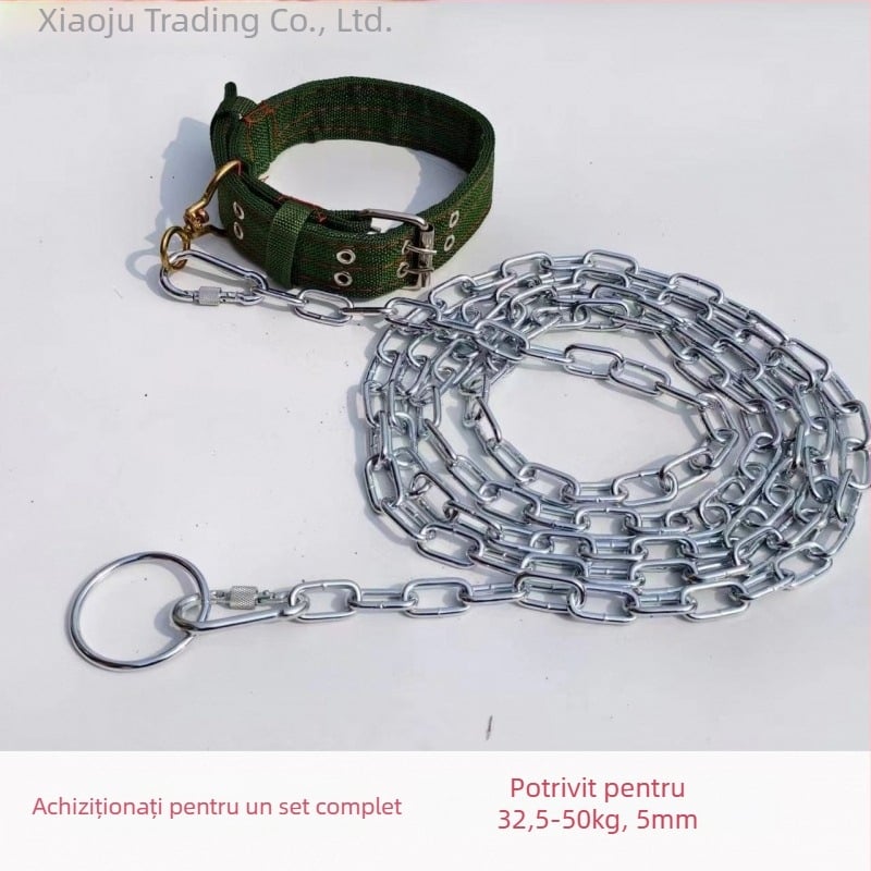 Xiaoju lanț metalic pentru câini, lesă și zgardă — lanțuri și accesorii pentru animale de companie