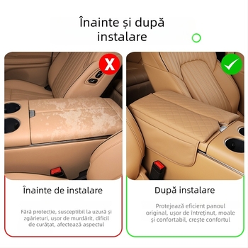 Husă din piele pentru cotiera centrală cu pernă de înălțare pentru Lantu Dreamer