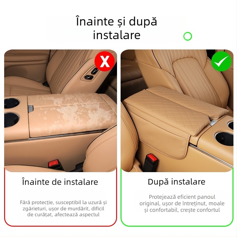 Husă din piele pentru cotiera centrală cu pernă de înălțare pentru Lantu Dreamer