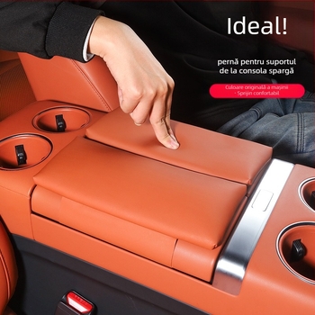 Protecție din piele pentru suportul de braț, pad booster compatibil Ideal L6/L7/L8/L9 – interior auto