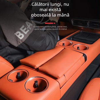 Protecție din piele pentru suportul de braț, pad booster compatibil Ideal L6/L7/L8/L9 – interior auto