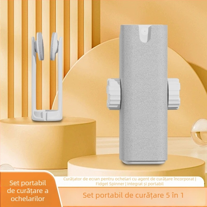 Kit de curățare portabil pentru ochelari și dispozitive — 5 în 1, curățare universală, model QJ033, OEM, 18 g, pachet de 10