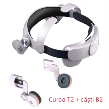B2 Căști cu transmisie sonoră pentru VR Oculus Quest 2 — purtare pe cap, procesare OEM, greutate 68 g, ambalare: unitate + manual + cutie, lansare 2022.