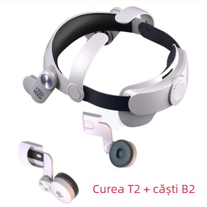 B2 Căști cu transmisie sonoră pentru VR Oculus Quest 2 — purtare pe cap, procesare OEM, greutate 68 g, ambalare: unitate + manual + cutie, lansare 2022.