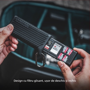 PGYTECH cititor de carduri SD/TF, citire și scriere rapide, model P-GM-163, materiale: aliaj de aluminiu, ABS, gel de silice, greutate 133 g, accesoriu pentru fotografie cu drone