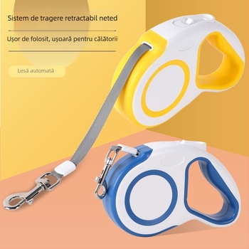 Lesă pentru câini din ABS, telescopic, curea de tracțiune pentru animale de companie, cutie cu 100 bucăți