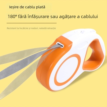Lesă pentru câini din ABS, telescopic, curea de tracțiune pentru animale de companie, cutie cu 100 bucăți