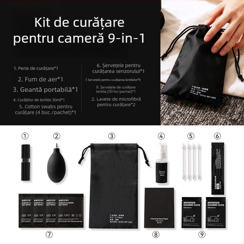 Set de curățare pentru aparat foto cu suflare de aer pentru senzor CMOS - 1 bucată