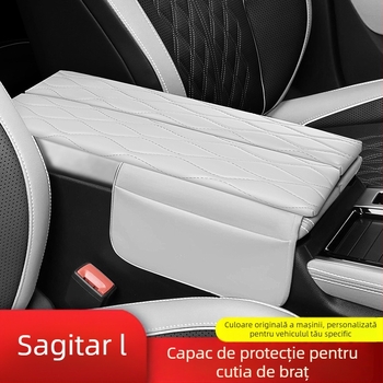 Protecție din piele pentru cotiera centrală cu suport de ridicare, compatibilă cu 26 modele VW Sagitar L