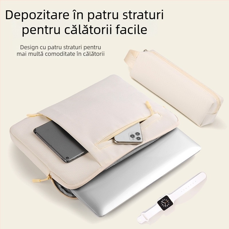 Husă interioară pentru laptop și tabletă cu căptușeală velur și protecție completă cu airbag – Oxford material, impermeabil, rezistent la uzură, antișoc, unisex