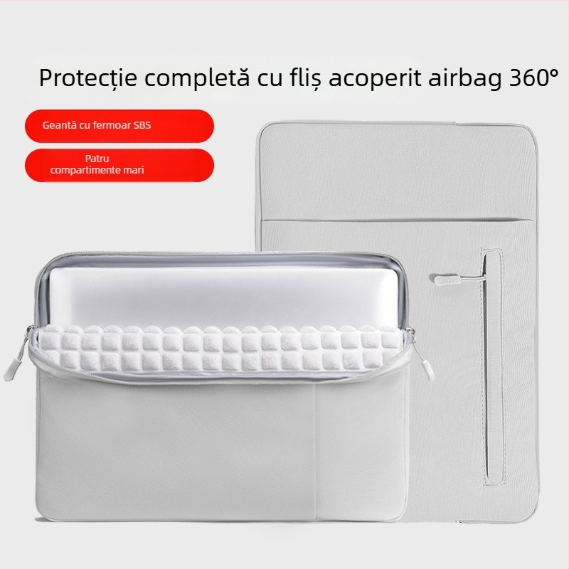 Husă interioară pentru laptop și tabletă cu căptușeală velur și protecție completă cu airbag – Oxford material, impermeabil, rezistent la uzură, antișoc, unisex