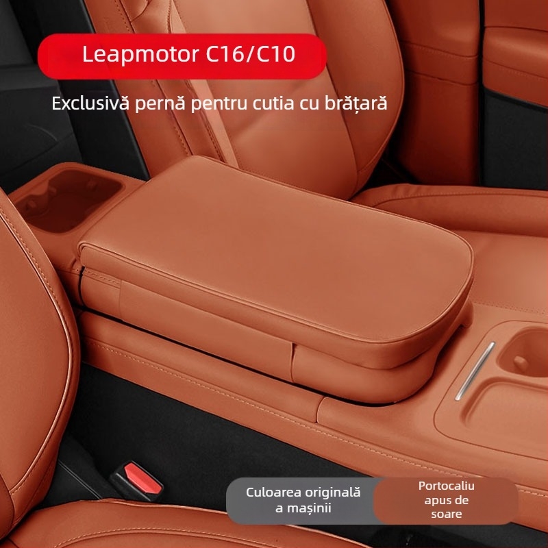 Acoperire pentru cotieră auto cu suport de ridicare, din piele, pentru Zerorun C16/C10, anti-murdărie, personalizabil