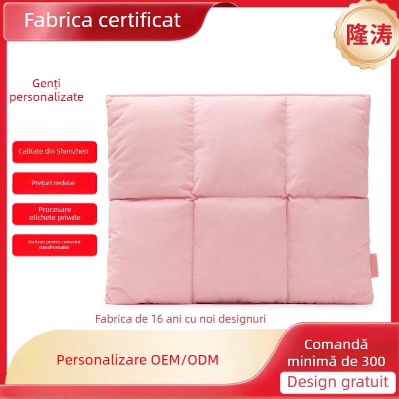 Husa laptop Taslan compatibilă cu MacBook cu fermoar, impermeabilă și rezistentă la abraziune, ușoară, mâner moale, pentru călătorii de afaceri