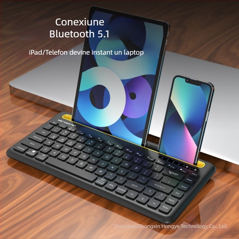 Tastatură Bluetooth 5.1 fără fir pentru telefoane, tablete și laptopuri (Model X905; Interfață Bluetooth; Ergonomică; OEM-ready)