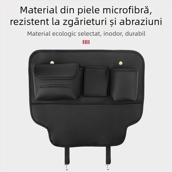 Organizator pentru spatele scaunului auto – All-Season, textură piele Nappa, montat în mașină, protecție împotriva murdăriei și a loviturilor cu piciorul