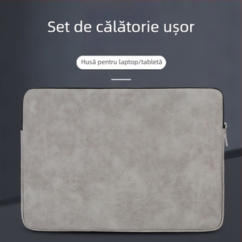 Geantă subțire pentru laptop și tabletă cu amortizare tip airbag, piele PU, impermeabilă, fermoar, mâner moale, logo personalizat